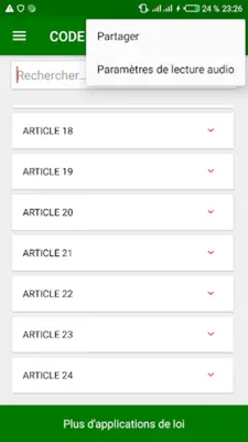 TOSSINCode de procédure pénal android App screenshot 1