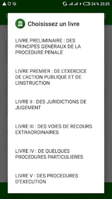 TOSSINCode de procédure pénal android App screenshot 2